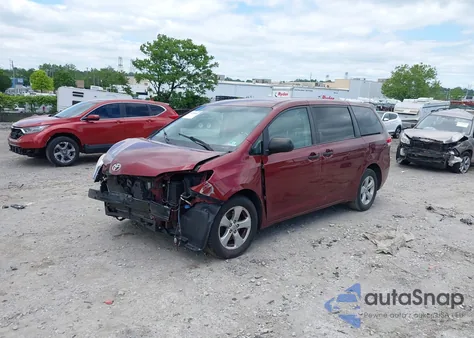 2014 Toyota Sienna L V6 7 Passenger z USA, uszkodzony, nr VIN 5TDZK3DC4ES406178